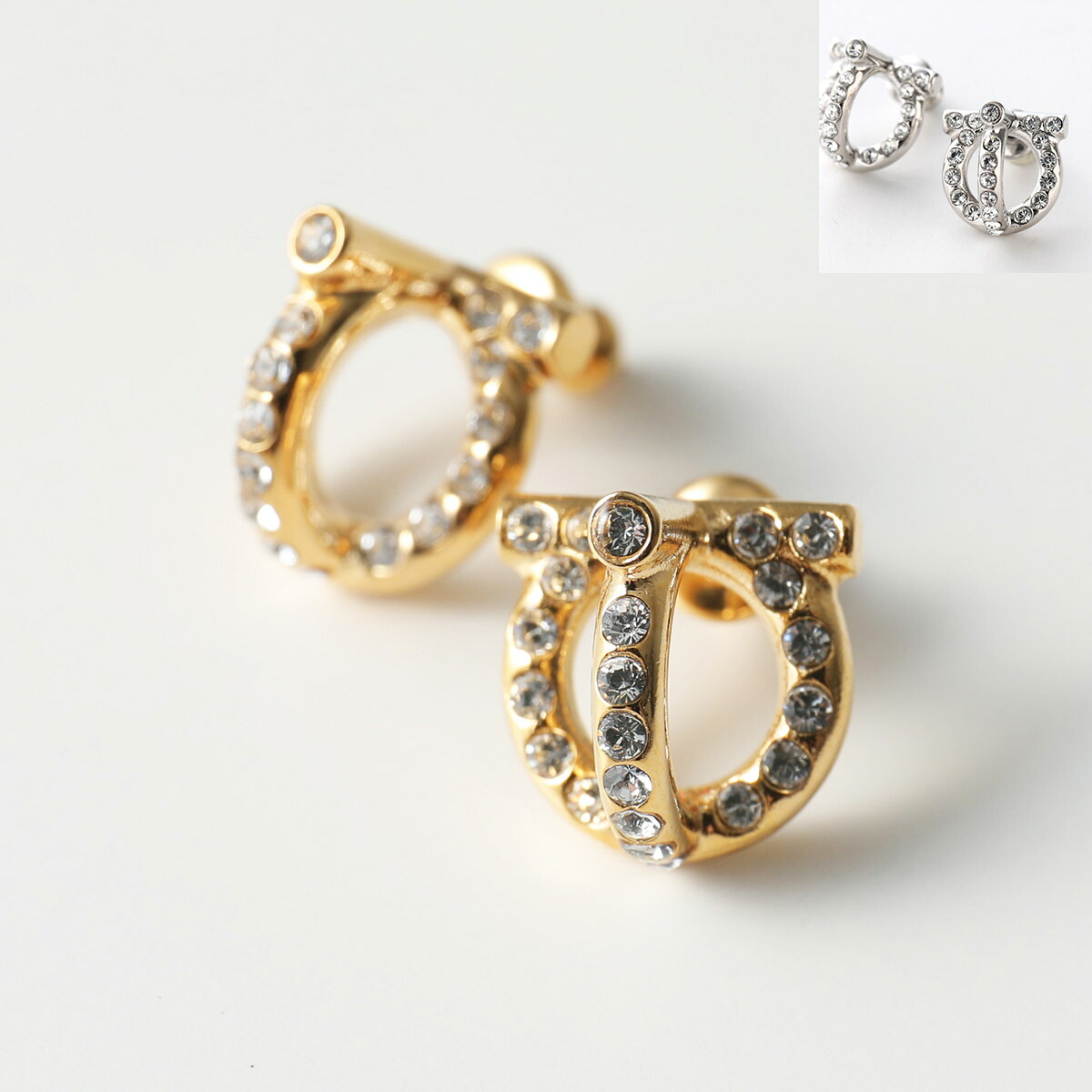 楽天市場】FERRAGAMO フェラガモ ピアス EAR GANFUT P 76 0583