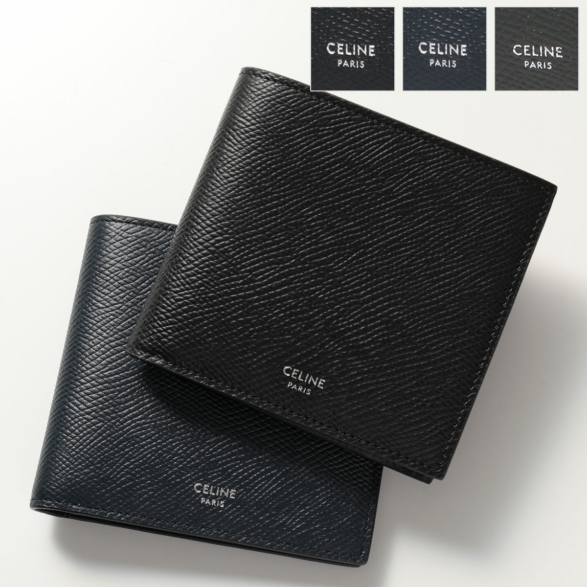 楽天市場 Celine セリーヌ 10b653ben カラー3色 Bi Fol Wallet レザー 二つ折り財布 小銭入れなし メンズ インポートセレクト Musee