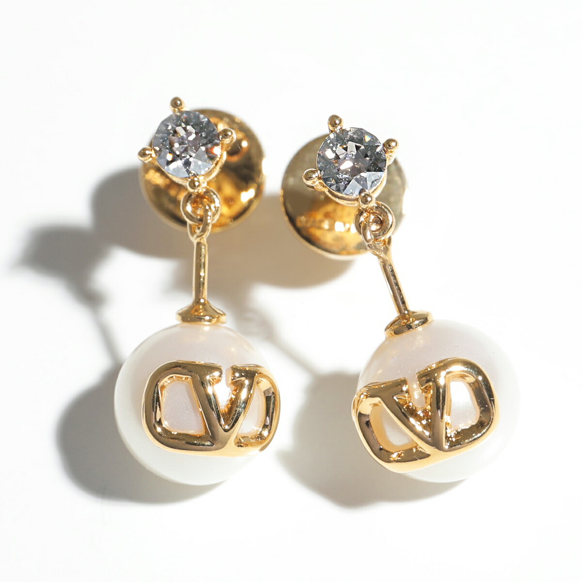 アクセントに☆【VALENTINO】オヴァレット メタル ピアス オヴァレット メタル ピアス for メンズ インチ ゴールド