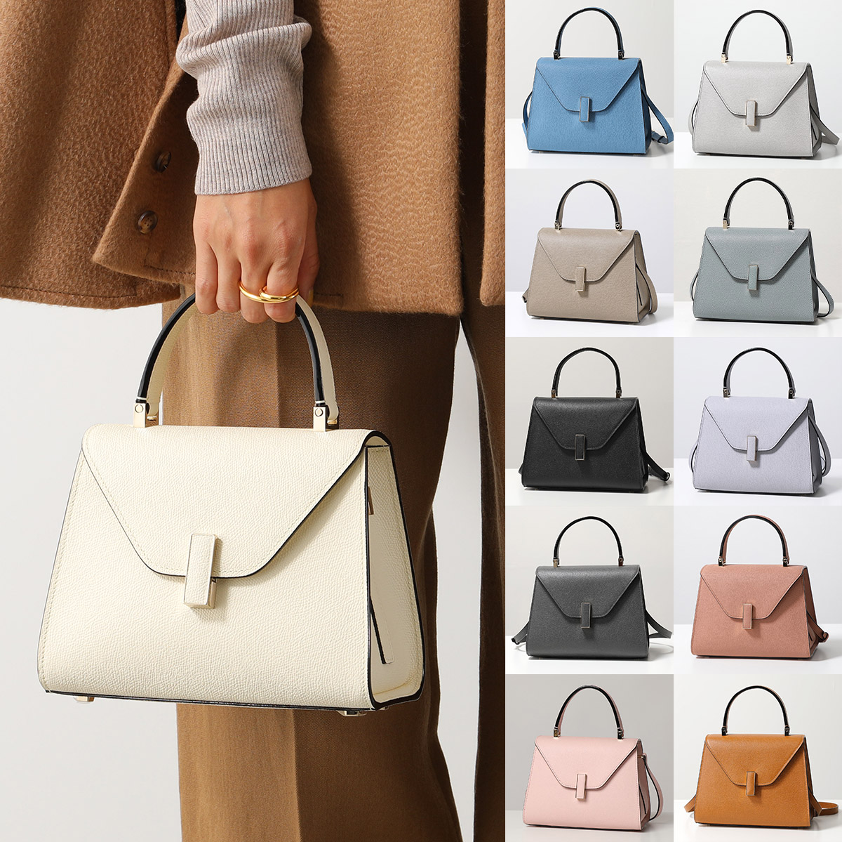 楽天市場】Valextra ヴァレクストラ ハンドバッグ ISIDE MEDIA