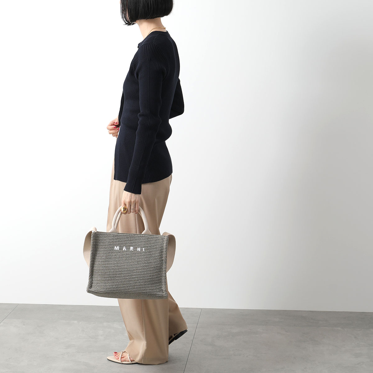 最大2万円OFFクーポン対象・6/25限定】MARNI マルニ かごバッグ SMALL