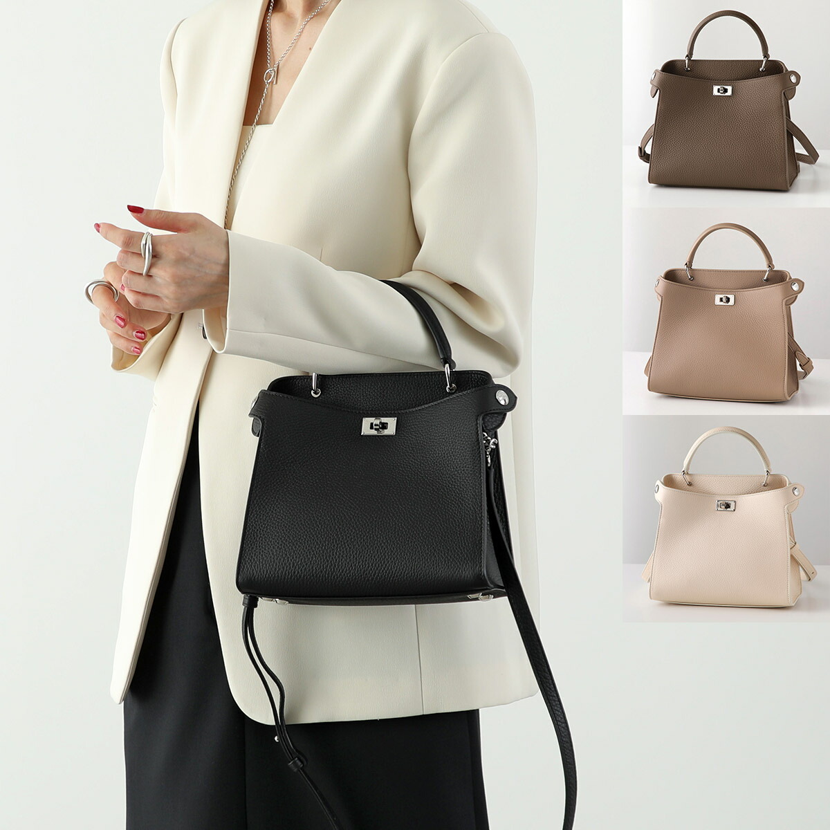 michino PARIS ルテス レザーハンドバッグ 2colors 〇関送無料〇 michino PARIS ルテス レザーハンドバッグ 2colors 〇関送無料〇