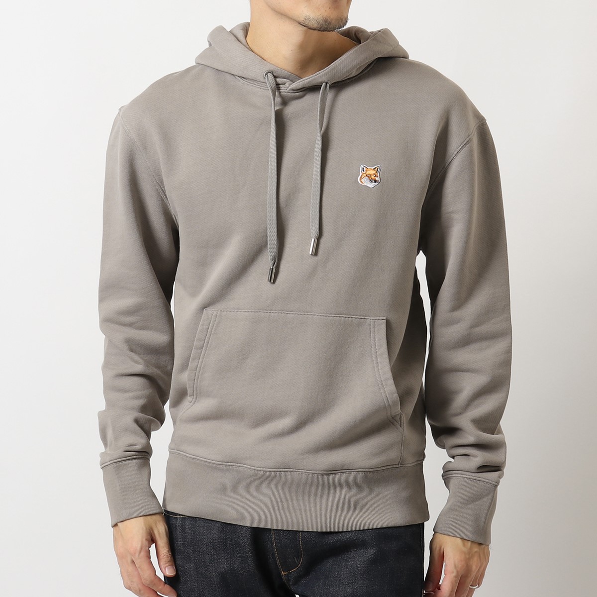 楽天市場 Maison Kitsune メゾンキツネ Fukm0002 Hoodie Fox Head Patch スウェットプルオーバー パーカー コットン Dark Grey メンズ インポートセレクト Musee