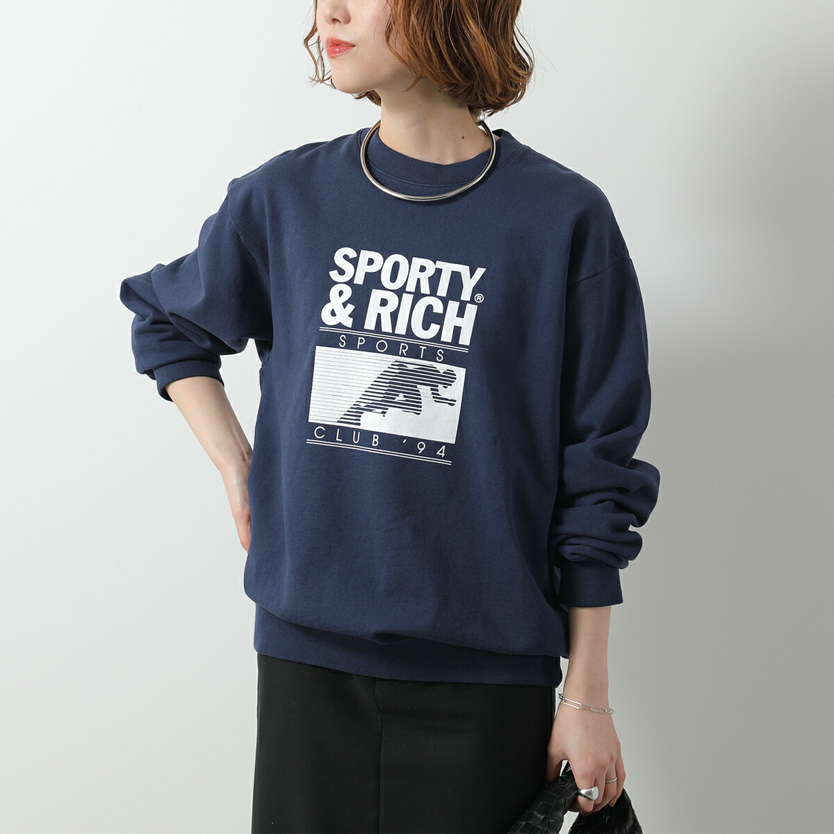SPORTY＆RICH スポーティアンドリッチ Tシャツ TSAW2389 レディース 半袖 カットソー クルーネック コットン ちびロゴT VERDE 楽天市場】SPORTY＆RICH スポーティアンドリッチ Tシャツ