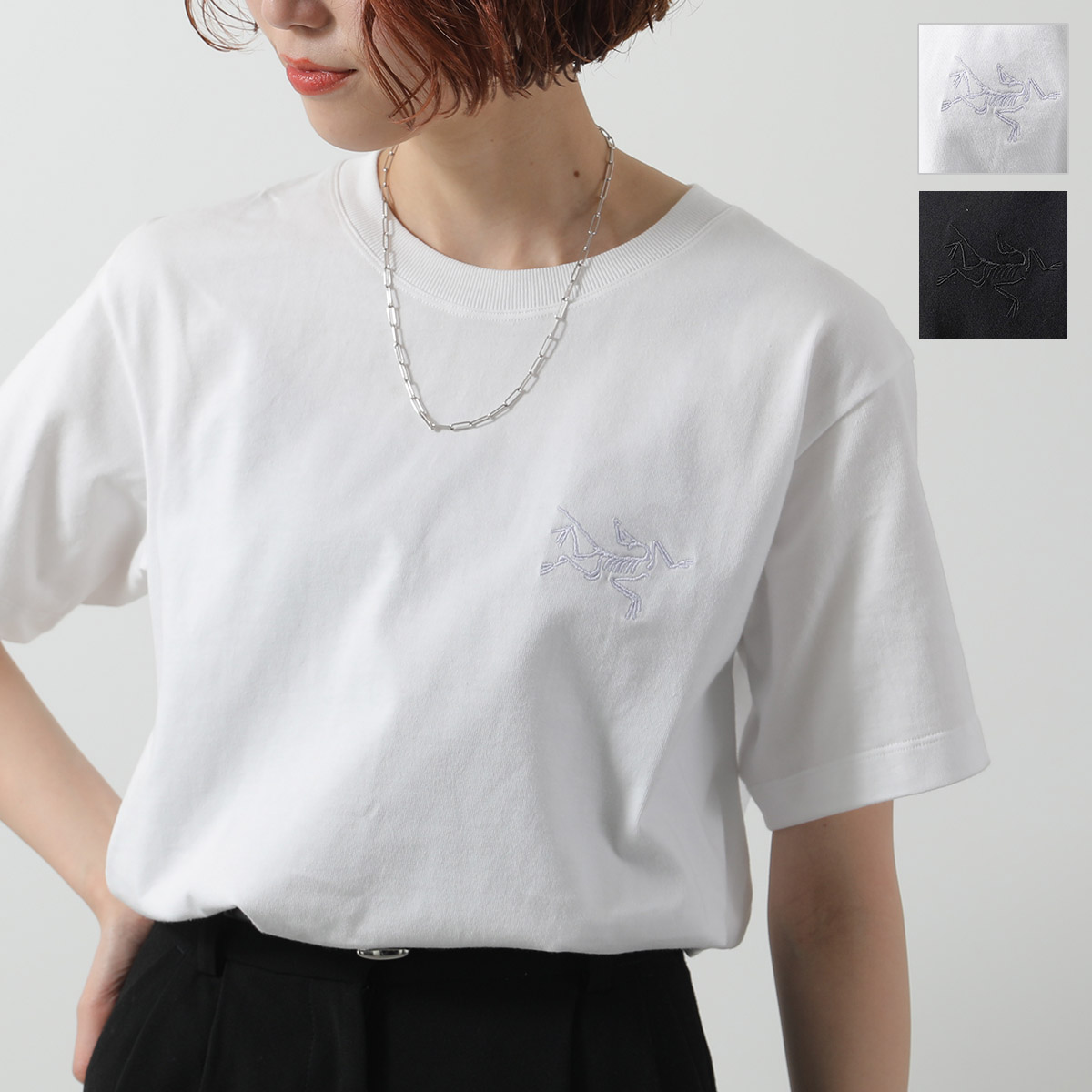 ARC'TERYX アークテリクス Tシャツ Kragg Cotton Little Bird Crew SS W X000008468 レディース 半袖 カットソー クルーネック コットン 刺繍ロゴ カラー2色|インポートセレクトmusee
