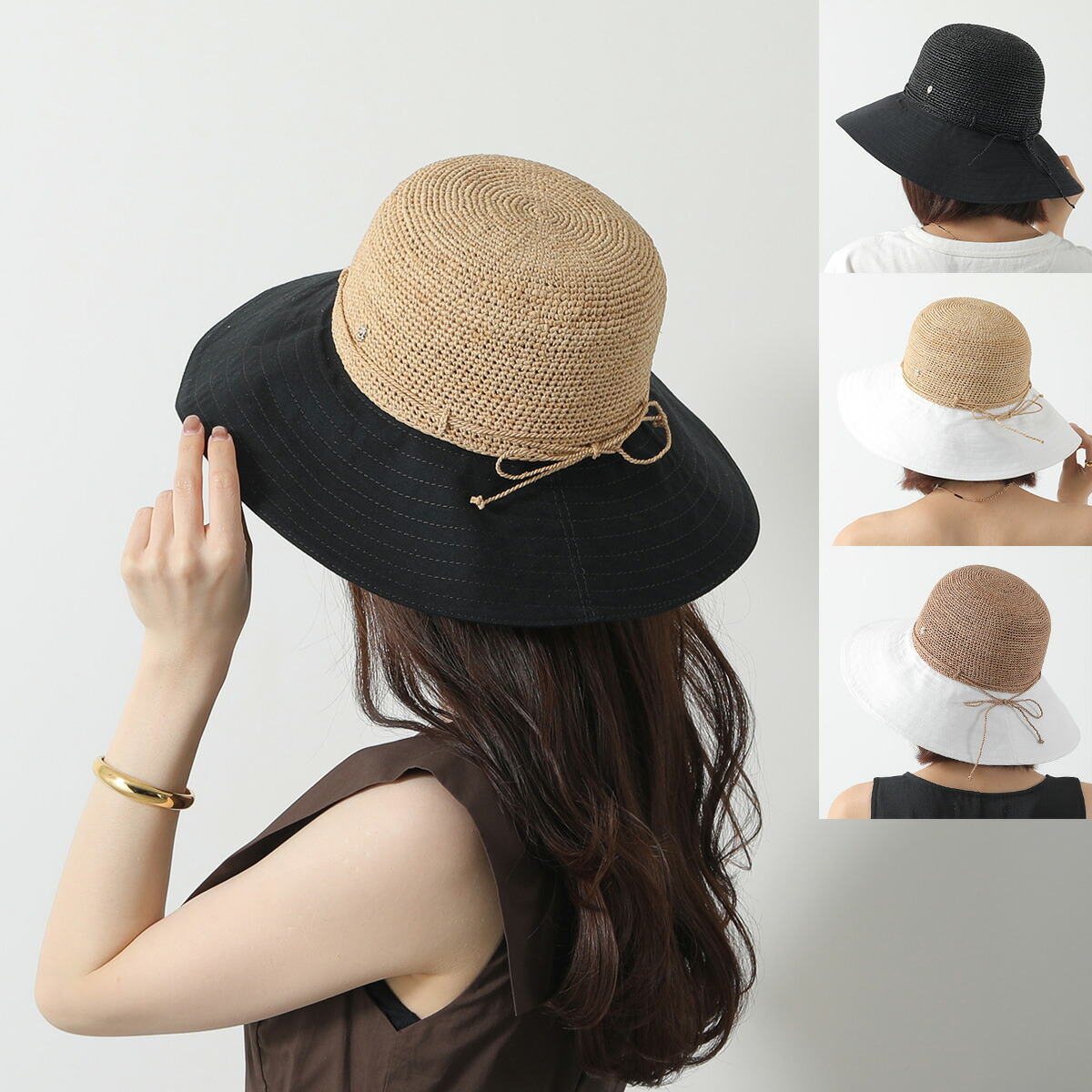【美品】ヘレンカミンスキー　VALENCE6 　麦わら帽子　ラフィア　リボン Helen Kaminski HELEN KAMINSKI ヘレンカミンスキー ハット