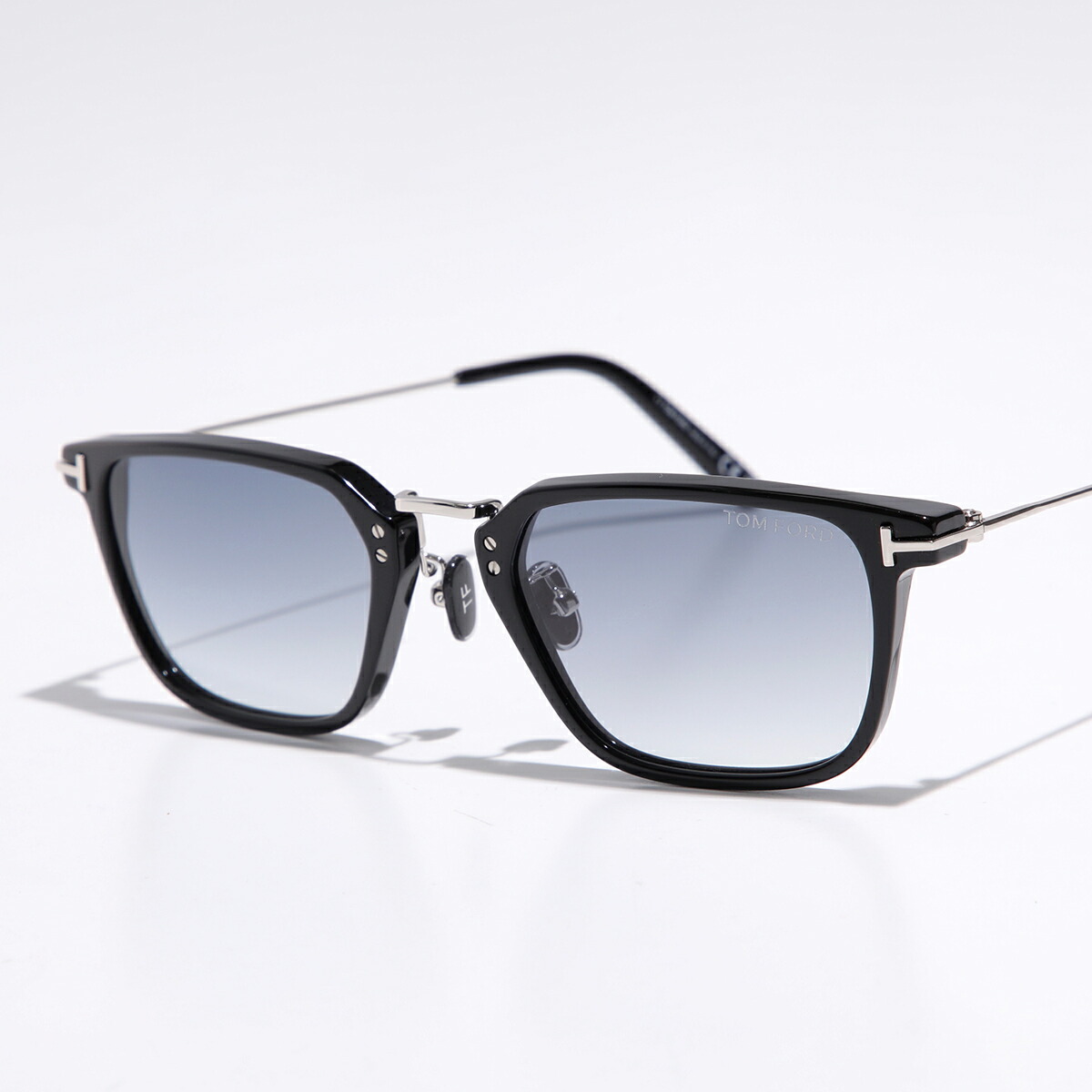 TOM FORD トムフォード サングラス TF1042-D FT1042-D メンズ スクエア セルフレーム メタルテンプル Tロゴ 眼鏡 メガネ クリングスタイプ アイウェア アジアンフィット 【日本企画】 カラー2色