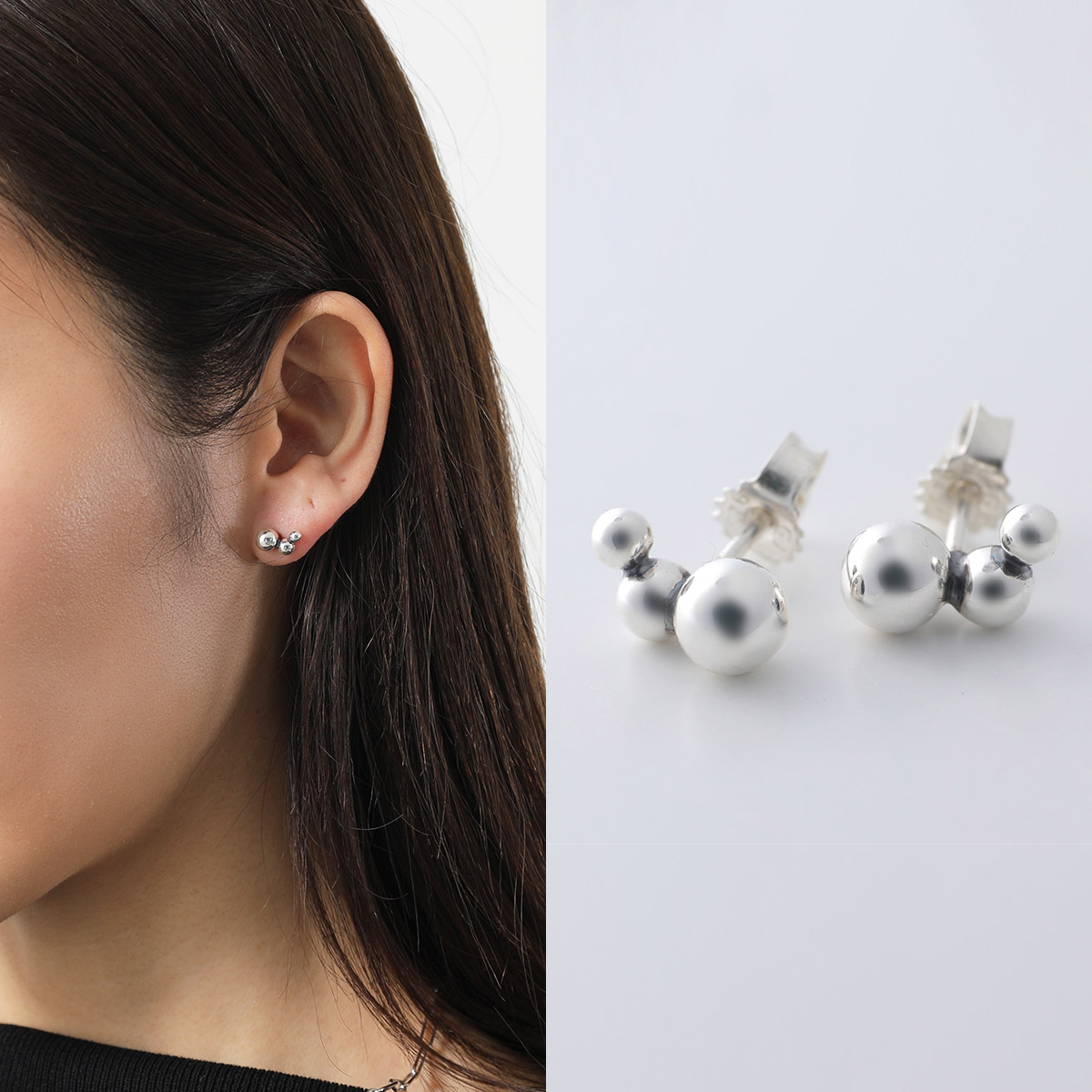 美品ジョージジェンセン　ARIAシャンデリア　ピアス Infinity small sterling silver hoop earrings | Georg Jensen