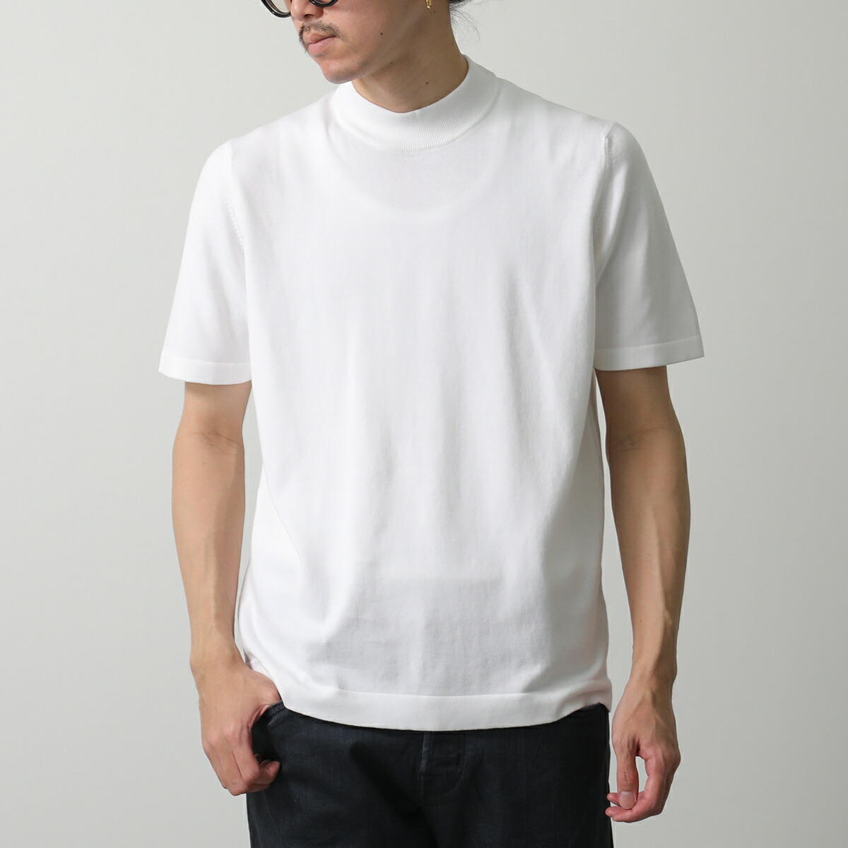 グランサッソ モックネックニット カラー展開