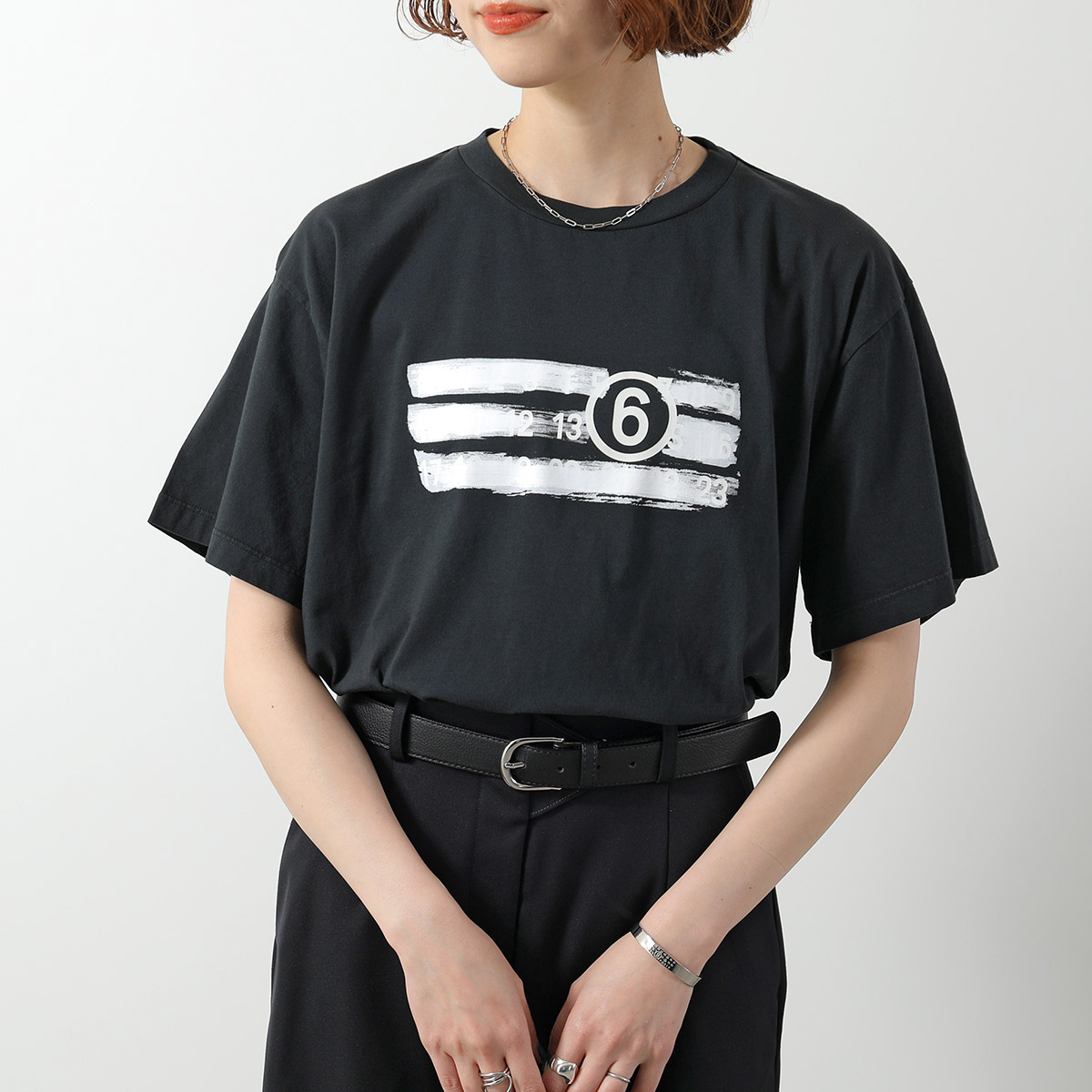 メゾンマルジェラ　半袖Tシャツ　レディース　グレー　6 楽天市場】MM6 エムエムシックス メゾンマルジェラ Tシャツ