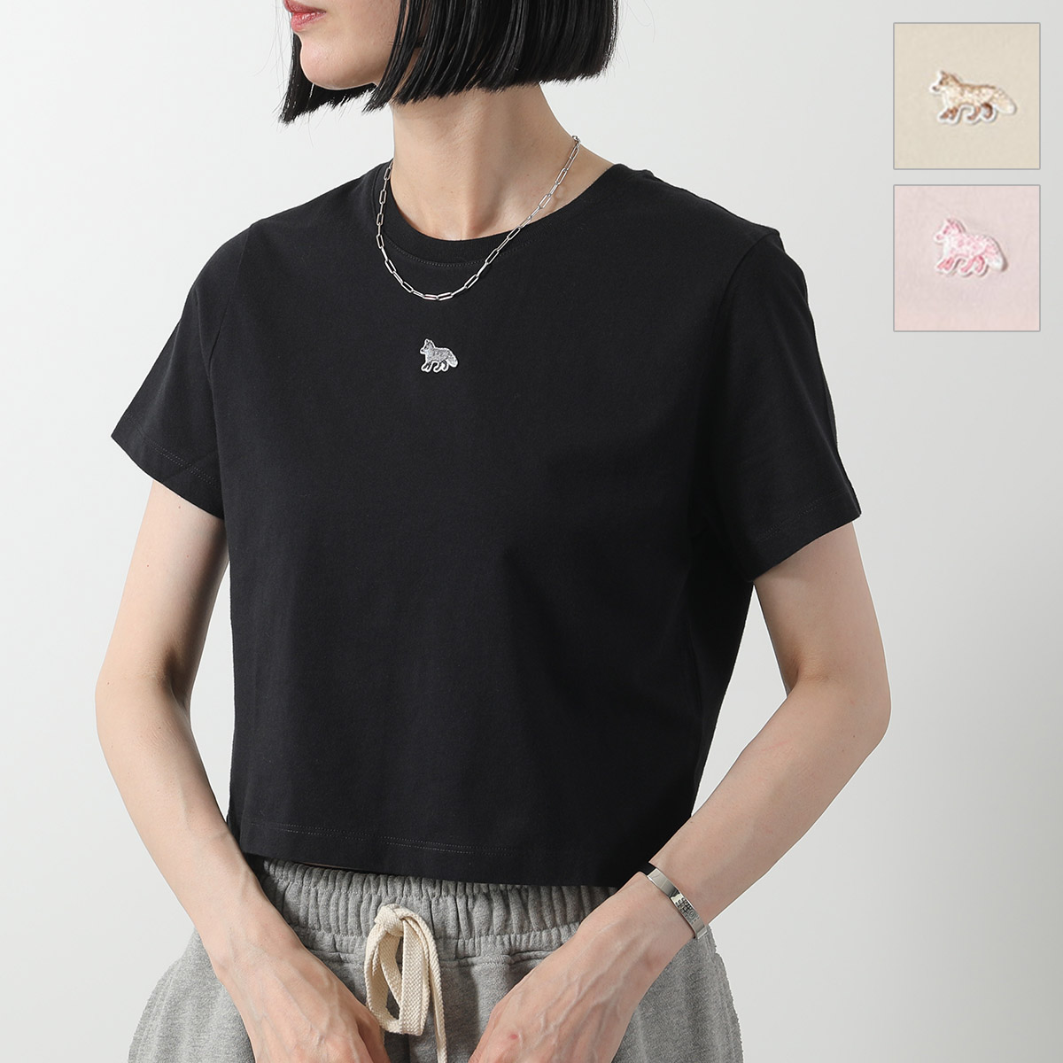 MSGM エムエスジーエム Tシャツ 3641MDM110 レディース 半袖 カットソー ちびロゴT クルーネック ストレッチ カラー2色 MSGM エムエスジーエム Tシャツ 3641MDM110 レディース 半袖