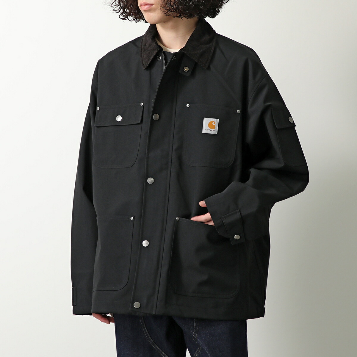 Carhartt WIP カーハート ナイロンジャケット CLAPTON JACKET クラプトン I034424 メンズ コーチジャケット コーデュロイ スクエアラベル カラー2色
