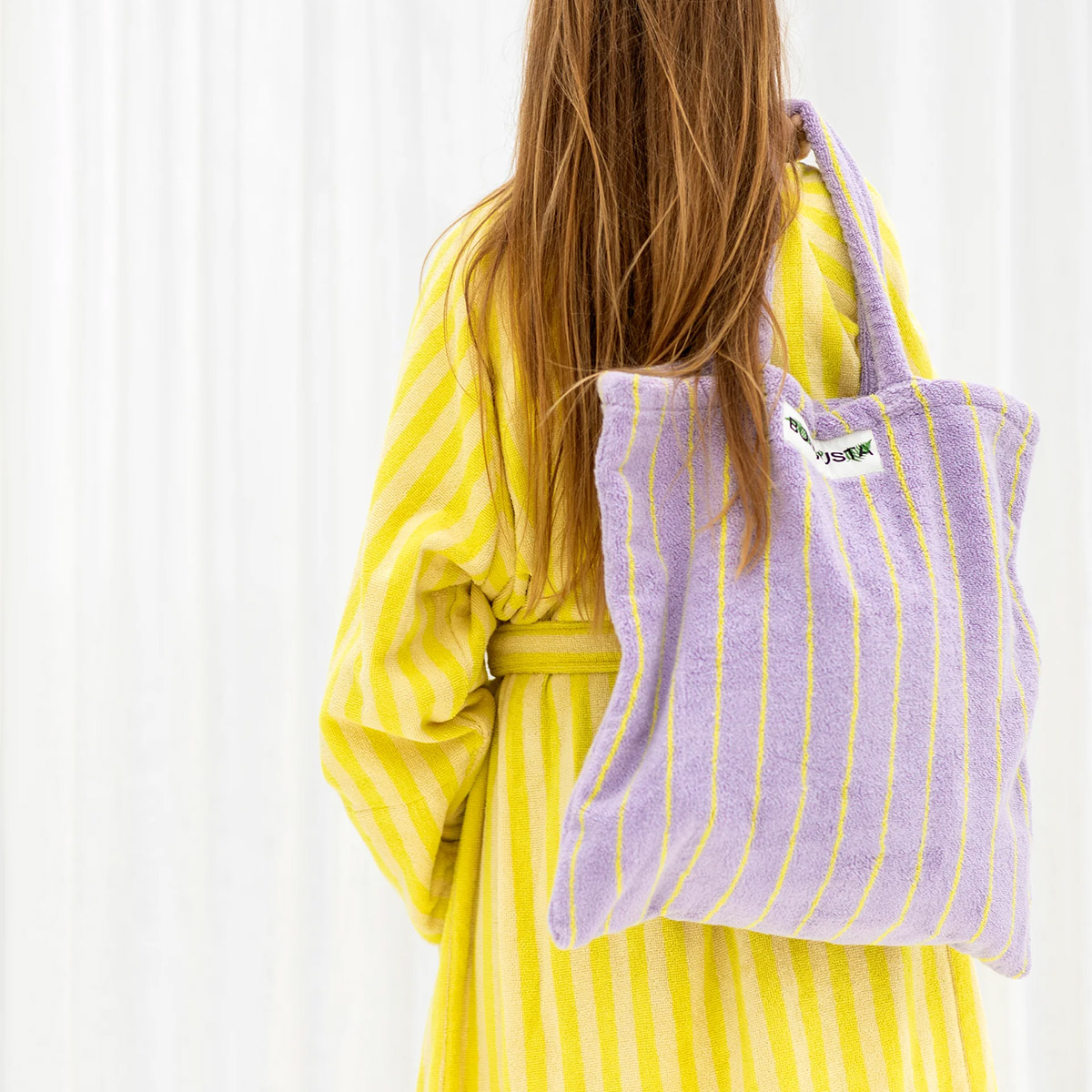 ■BONGUSTA タオル地トートバッグ NARAM TOTEBAG ストライプ ボングスタ BONGUSTA BONGUSTA トートバッグ NARAM TOTEBAG