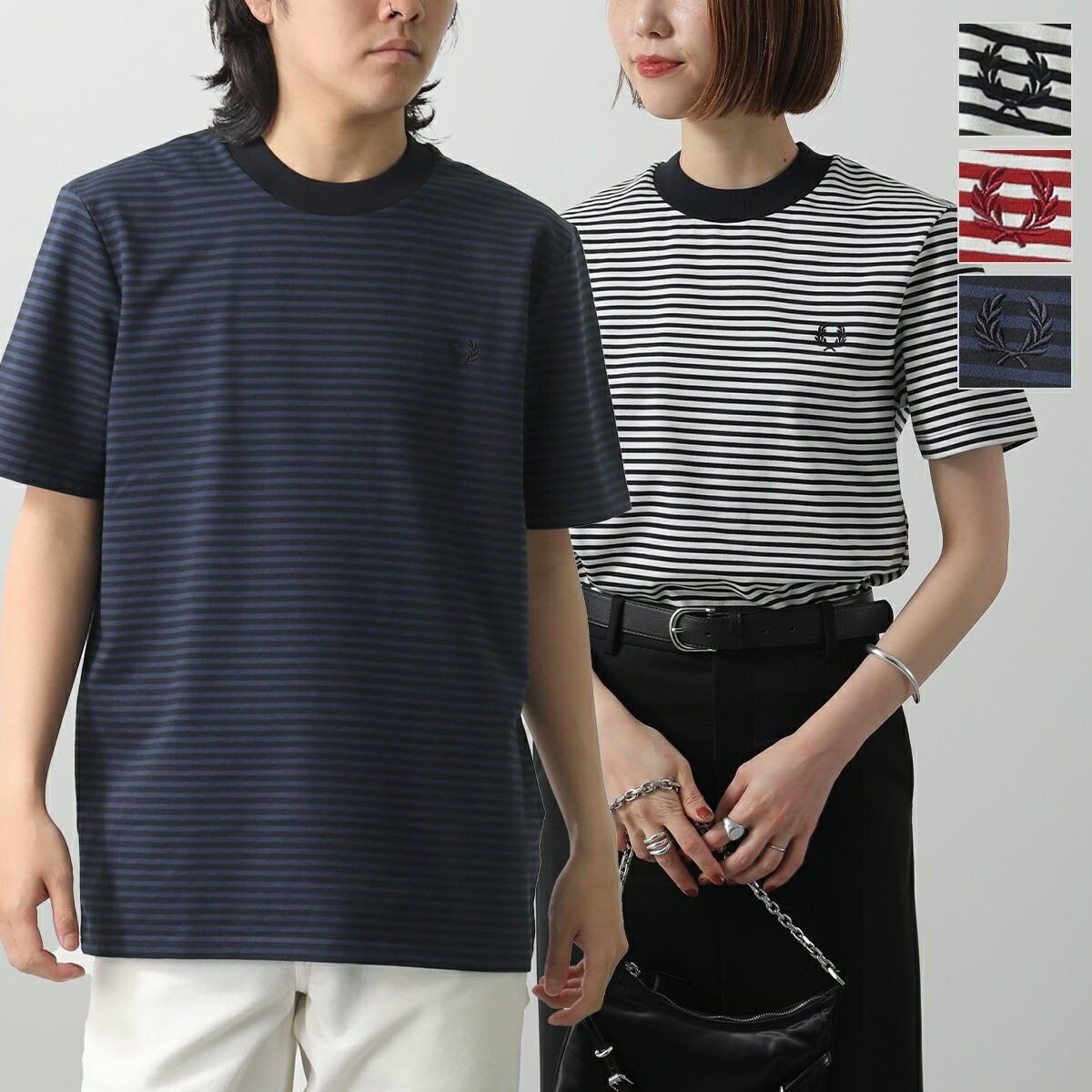 すぐ届く◆FRED PERRY◆クラシック鹿の子 ボーダー Tシャツ 楽天市場】FRED PERRY フレッドペリー Tシャツ STRIPED CUFF T
