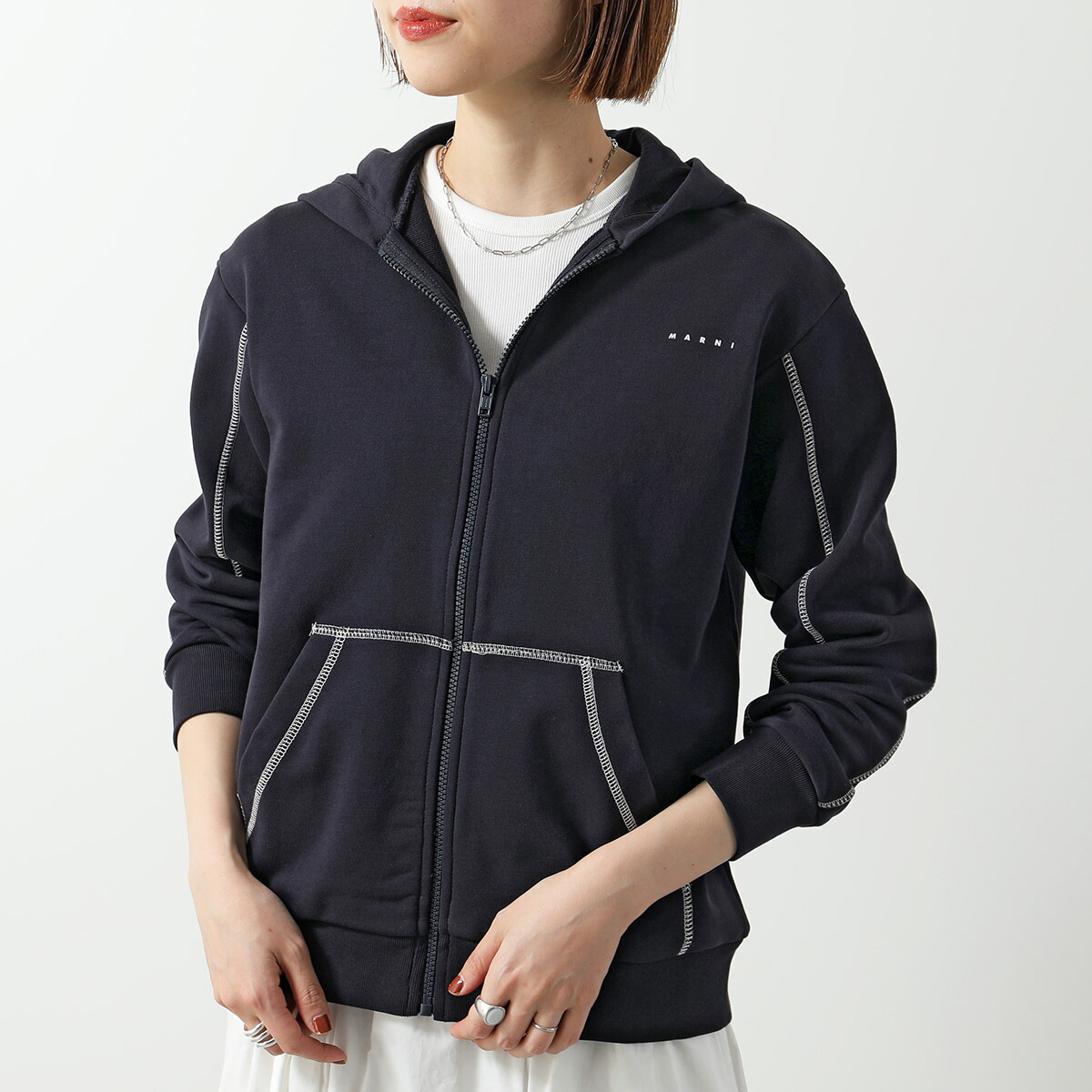 【国内即発】MARNI ロゴ パーカー フーディー FUMU0073P8 USCU87 マルニ MARNI MARNI ロゴ パーカー フーディー FUMU0073P8