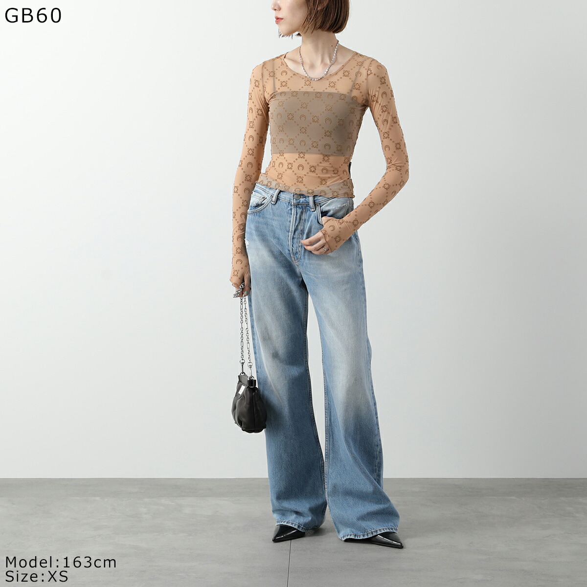 Marine Serre マリーン セル ロンT カットソー Moonogram Mesh