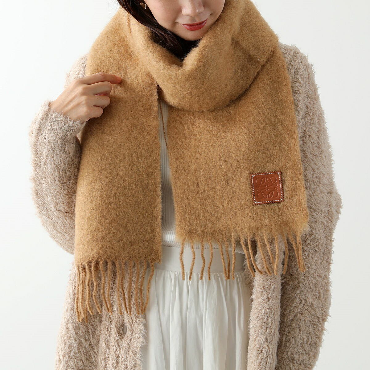 LOEWE ロエベ マフラー 185×23 F655254X01 レディース ウール モヘア
