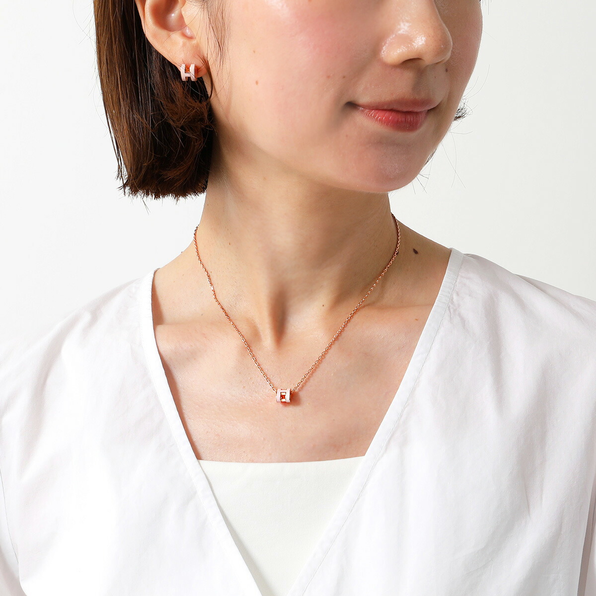 ５５％以上節約 エルメス HERMES ネックレス MINI H Pop ミニ ポップアッシュ アクセサリー