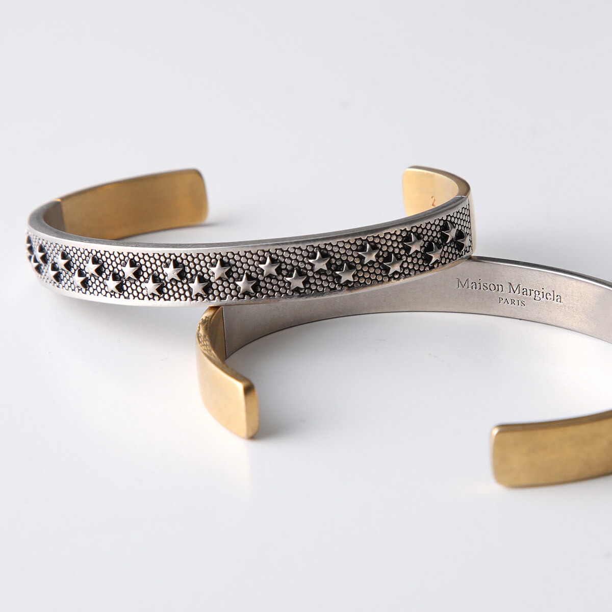 Maison Margiela マットバングル Maison Margiela】シルバー Bolt & Nut ブレスレット (Maison