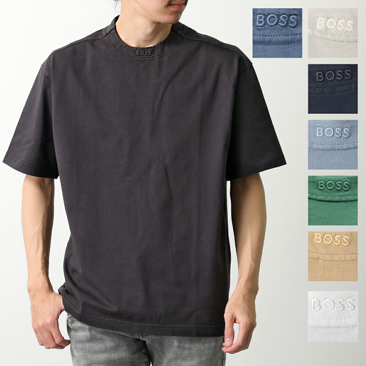 HUGO BOSS ヒューゴボス Tシャツ グレー サイズ:S | 現行タグ ブランドロゴライン クルーネック Tシャツ | トップス カットソー 半袖【メンズ】【中古】【美品】【K4569】 HUGO BOSS ヒューゴボス Tシャツ グレー サイズ:S | 現行タグ ブランド