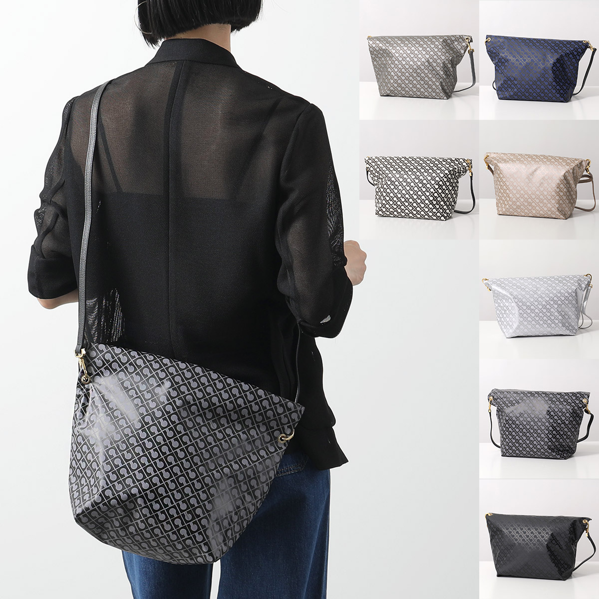 人気！ 美品✨ ゲラルディーニ ショルダーバッグ ソフティ ポケット ネイビー Brandol / GHERARDINI ゲラルディーニ ショルダーバッグ SOFTY