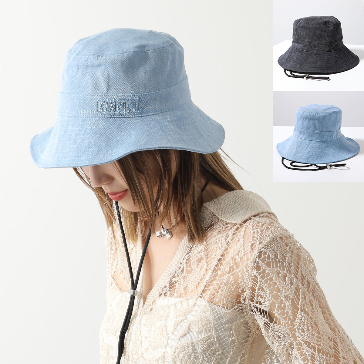 楽天市場】GANNI ガニー バケットハット A4223 5790 レディース