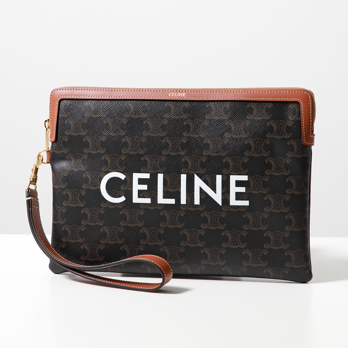 直営ショッパー付♪CELINE トリオンフ スモールポーチ CELINE】スモール コスメティックポーチ トリオンフキャンバス