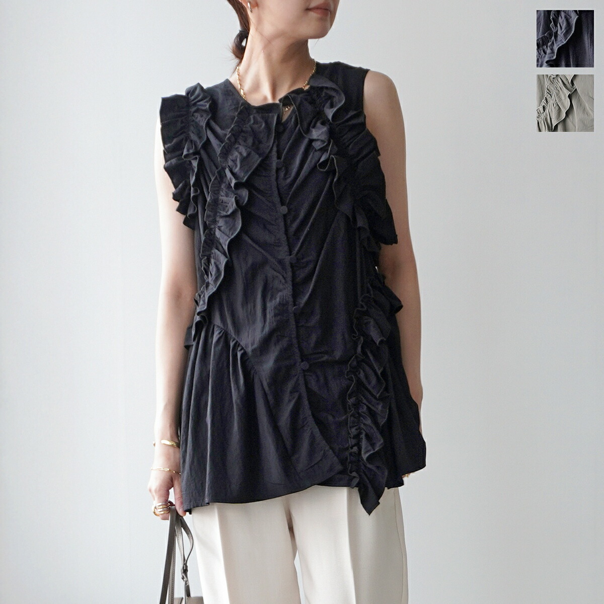 本日限り！10000→9000エイミーロウ・ブラックニットベスト フリル付き 楽天市場】Eimee Law エイミーロウ ニットベスト 84321F