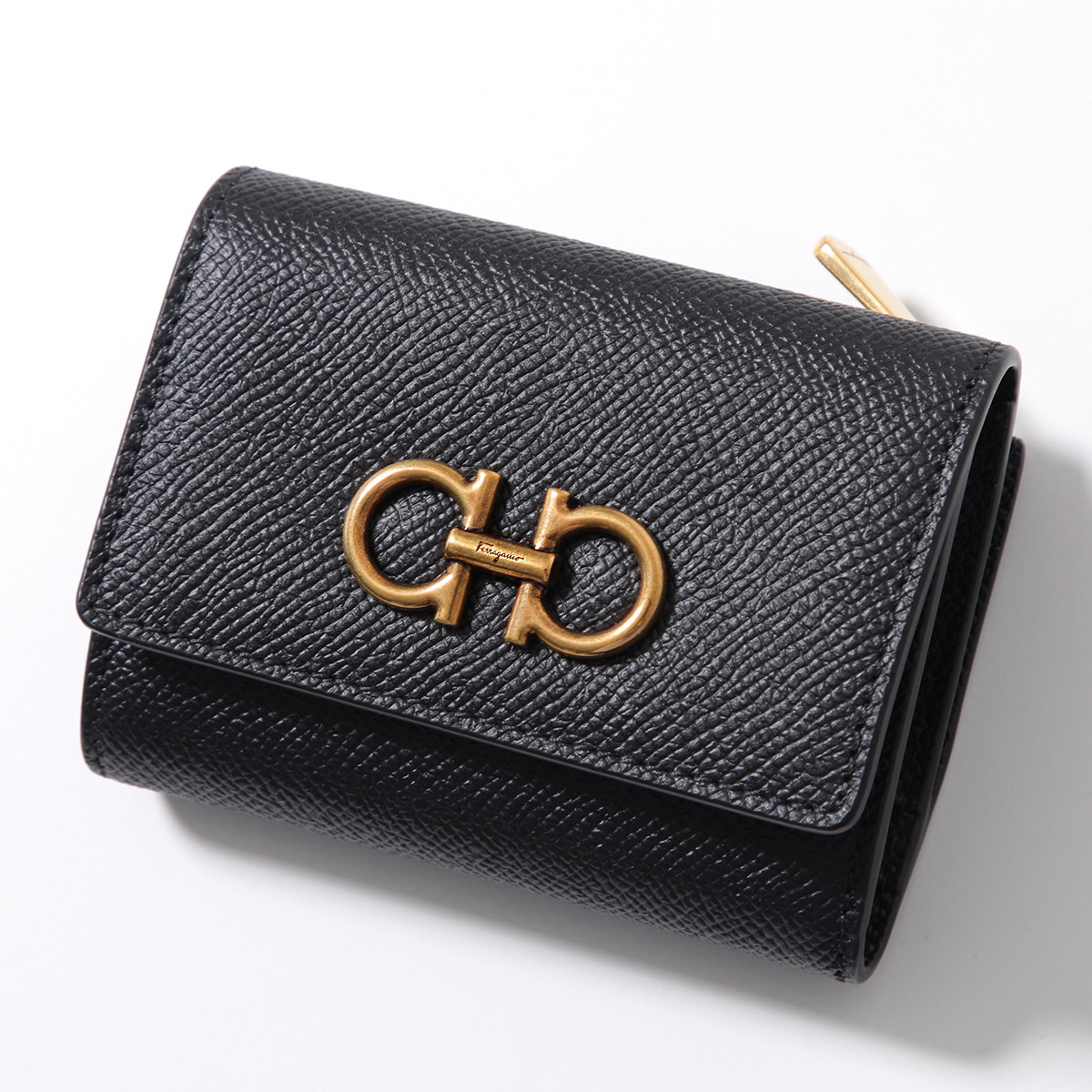 希少【Salvatore Ferragamo】フィアンマ　バッグ ハラコ　黒 Salvatore Ferragamo(サルヴァトーレフェラガモ) フィアンマ2WAY