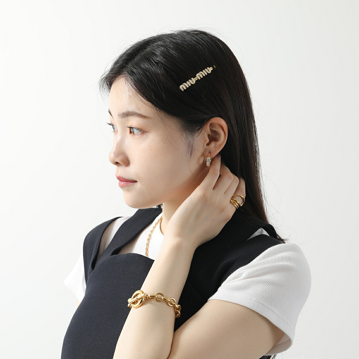 みゅうみゅう miu miu ミュウミュウ ヘアクリップ/ヘアピン【返品交換不可
