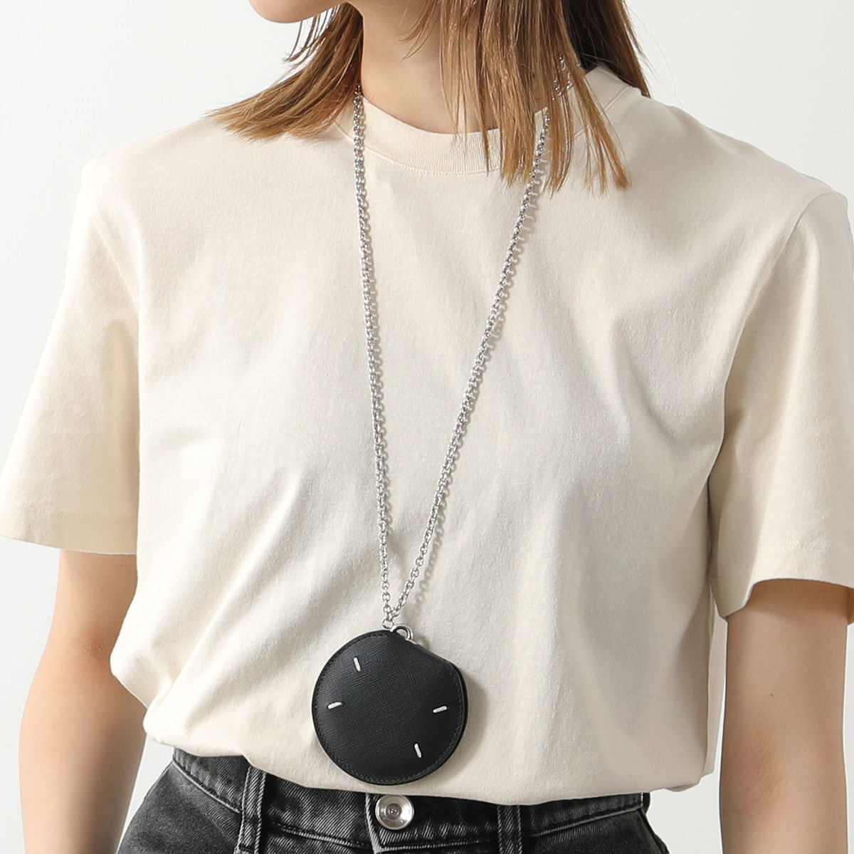 m*e様 MM６メゾンマルジェラ　ネックストラップ　レザーキーリング　クロシェッ 楽天市場】MAISON MARGIELA メゾンマルジェラ キーリング