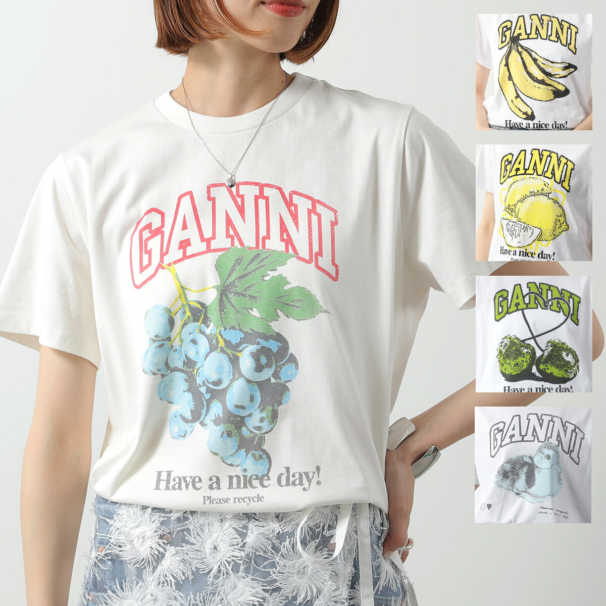楽天市場】GANNI ガニー ブラウス Seersucker Check Wrap Blouse