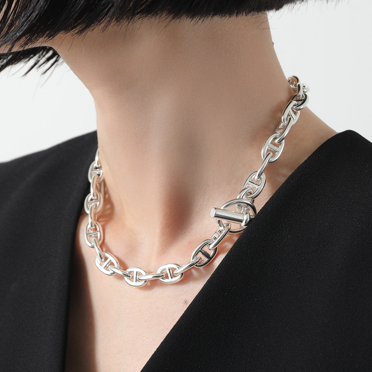 楽天市場】HERMES エルメス ネックレス Chaine dancre GM 29コマ