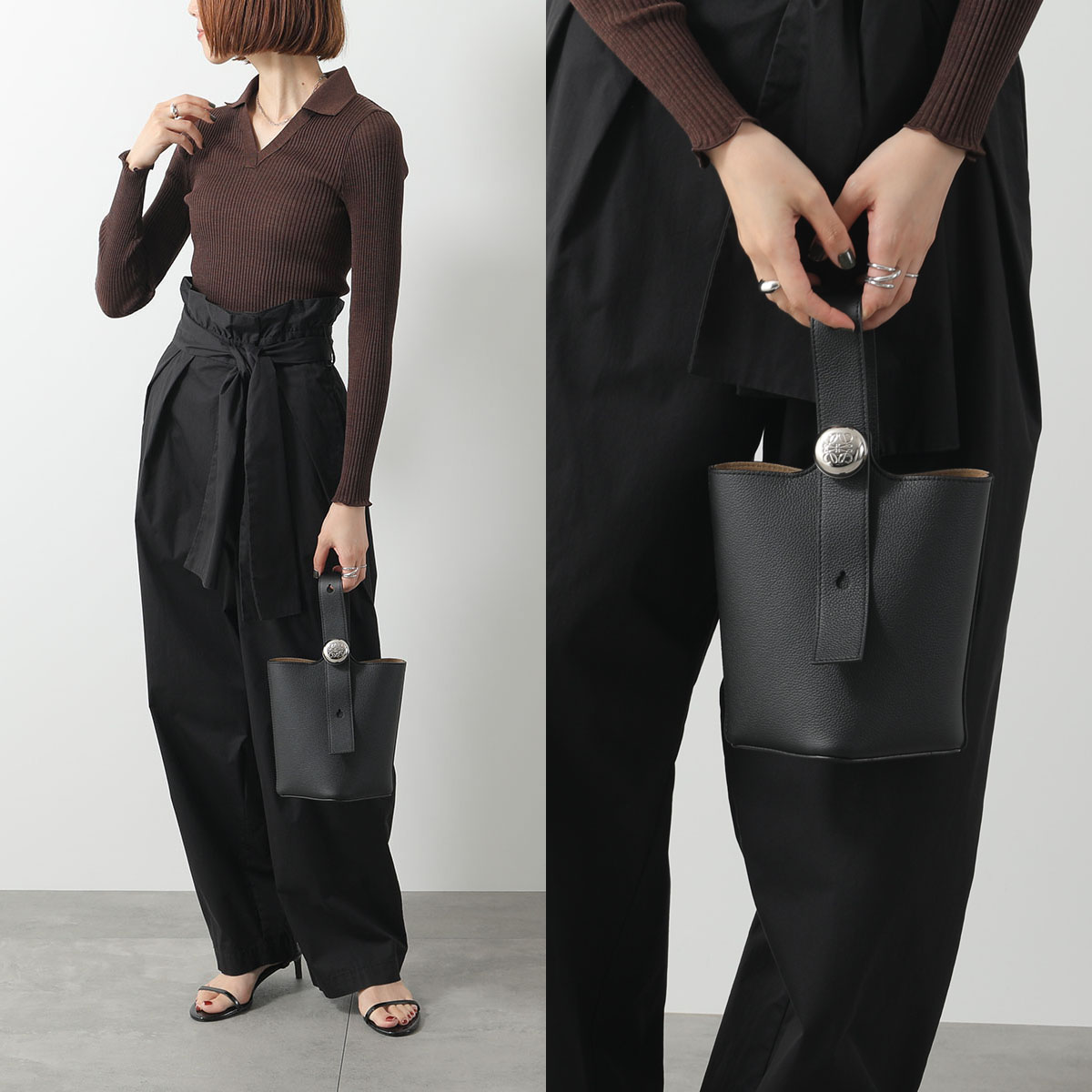 LOEWE ロエベ ハンドバッグ PEBBLE BUCKET MINI ペブル バケット