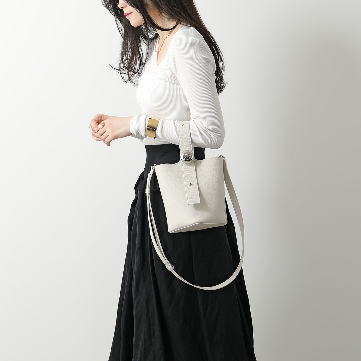 LOEWE ロエベ ハンドバッグ PEBBLE BUCKET MINI ペブル バケット