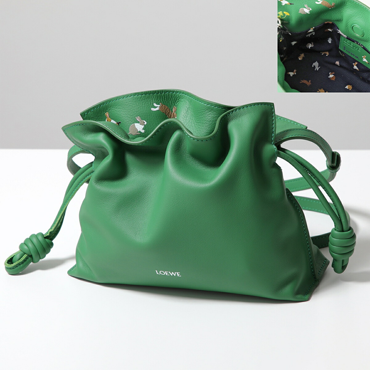 LOEWEロエベ フラメンコ　ショルダーバッグ アナグラム　グリーン　ブルー LOEWEロエベ フラメンコ ショルダーバッグ アナグラム グリーン