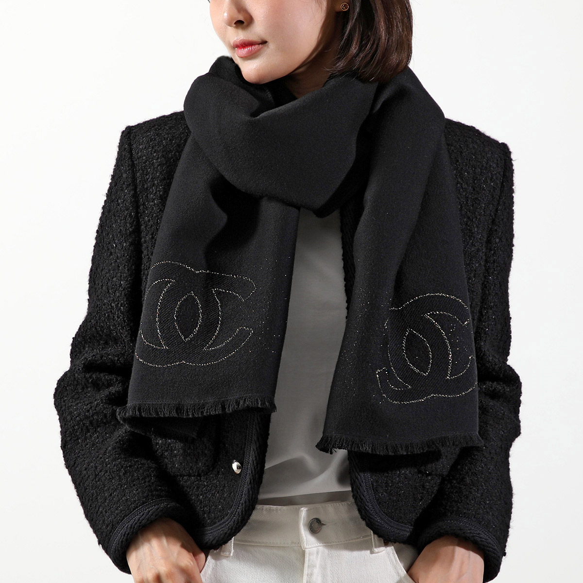 【お洒落♪】CHANEL マフラー 24K ≪24K≫ CHANEL マフラー (CHANEL/マフラー・ストール) AAA494