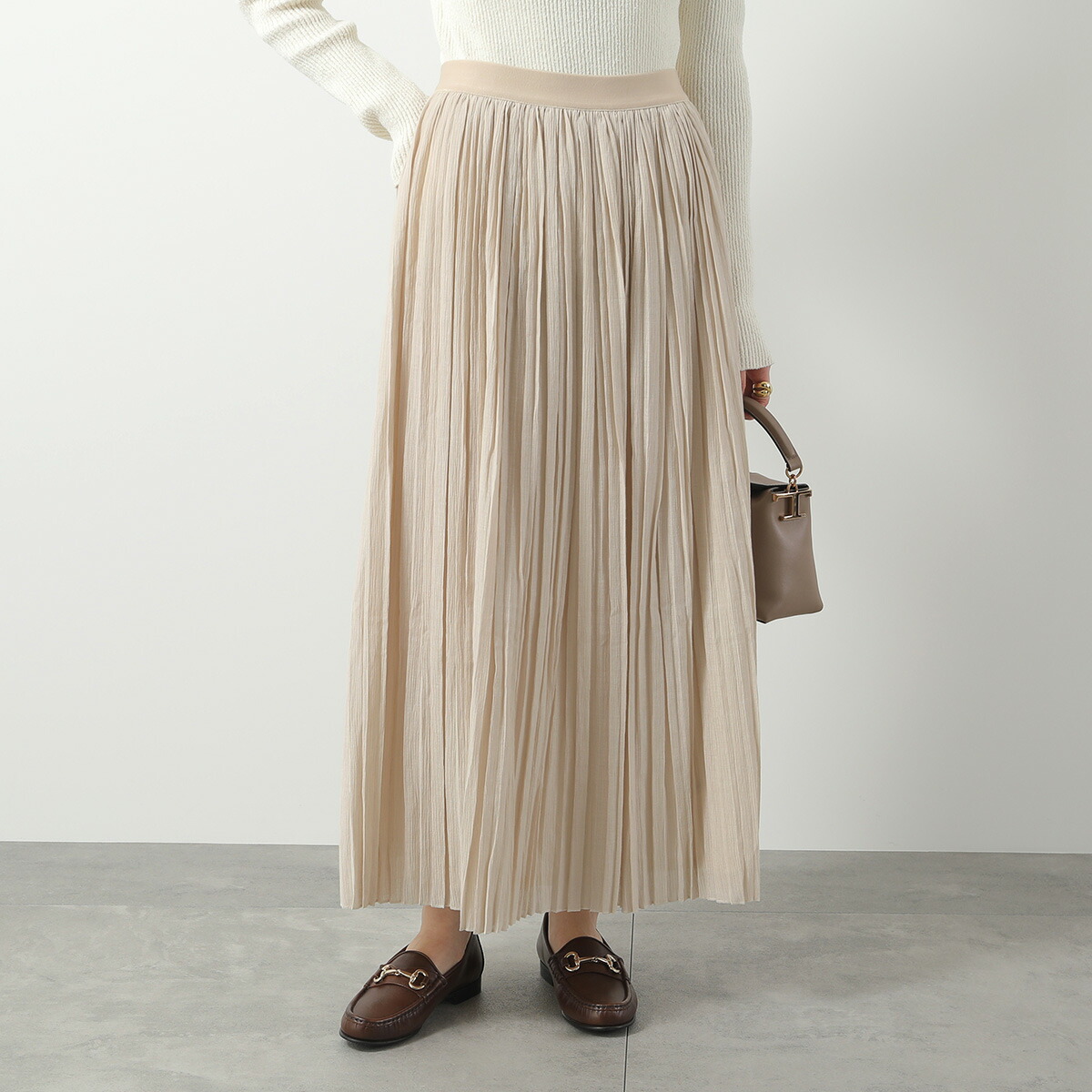 DT☆Weekend Max Mara「FALESIA」スパンコール プリーツスカート FALESIA-03 ロング丈 スパンコールデザイン プリーツスカート