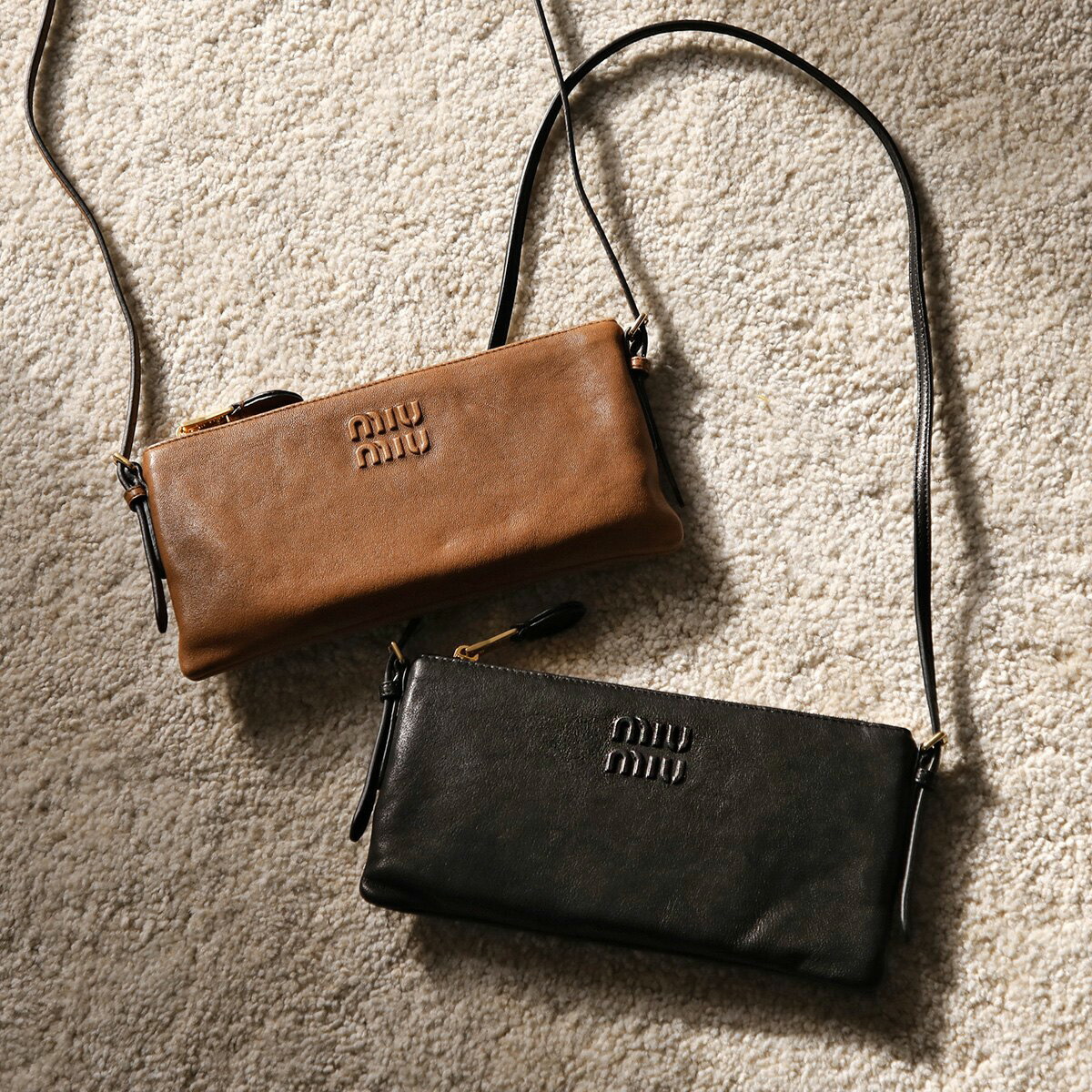 ミュウミュウ バッグ レディース 5BH225 2F8K F0002 ブラック ミュウミュウ Miu Miu MIUMIU ショルダーバッグ 5BH225 2F8K