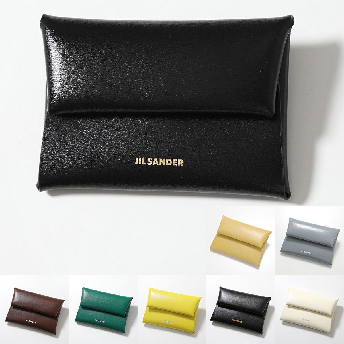 【Jil Sander】レザー カードホルダー 関税込 J07UI0012P4840001 正規品☆JIL SANDER☆ロゴ レザー カードホルダー BLACK 関税込