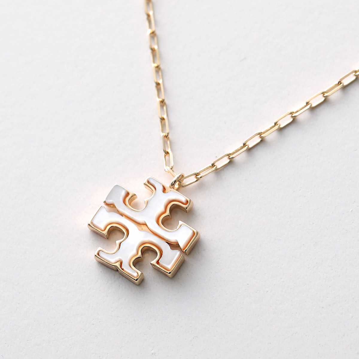 TORY BURCH トリーバーチ ネックレス Kira Pendant キラ 170626 レディース ダブルT ロゴ チェーン ペンダント パール アクセサリー 700/TORY-GOLD