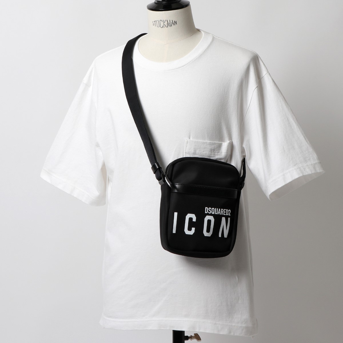 DSQUARED2 ICON ショルダーバッグ BLACK 早い者勝ち メンズ | rykem.it