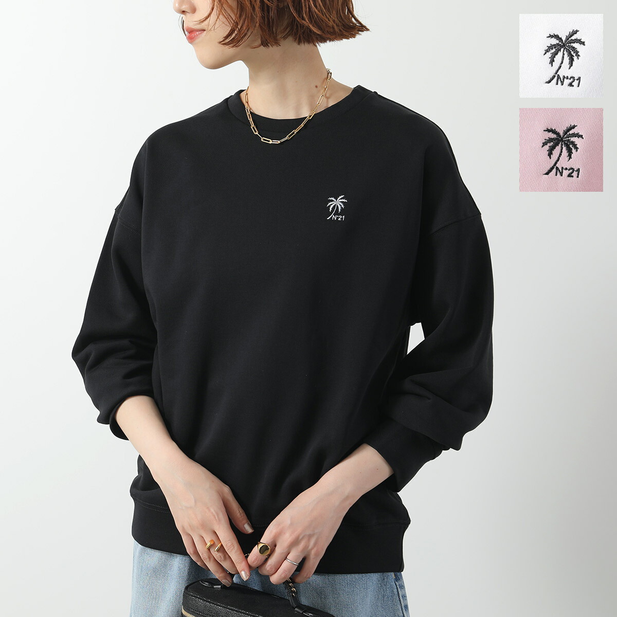 N˚21 ヌメロヴェントゥーノ スウェット トレーナー ピンク 36 N°21 KIDS ヌメロヴェントゥーノ キッズ トレーナー N21A23