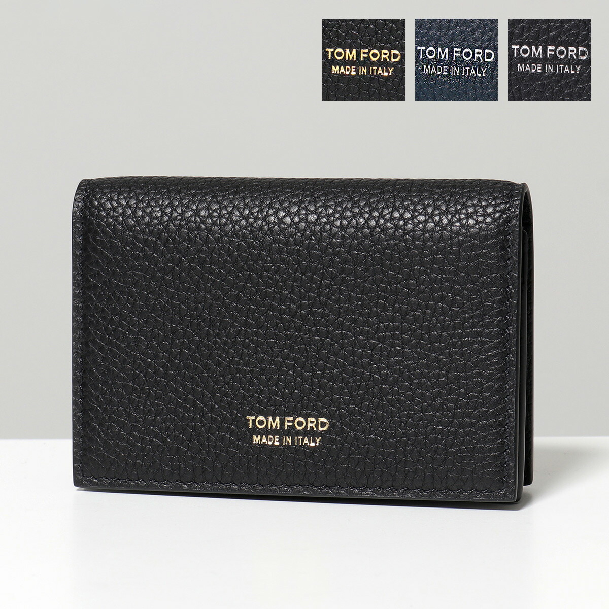 【美品】TOM FORD カードケース エンボス 型押し Tライン Y0232 新品同様 美品】TOM FORD カードケース エンボス 型押し Tライン