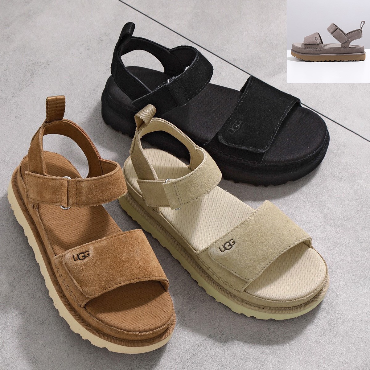 楽天市場】UGG アグ 厚底 サンダル ゴールデンスター ストラップ