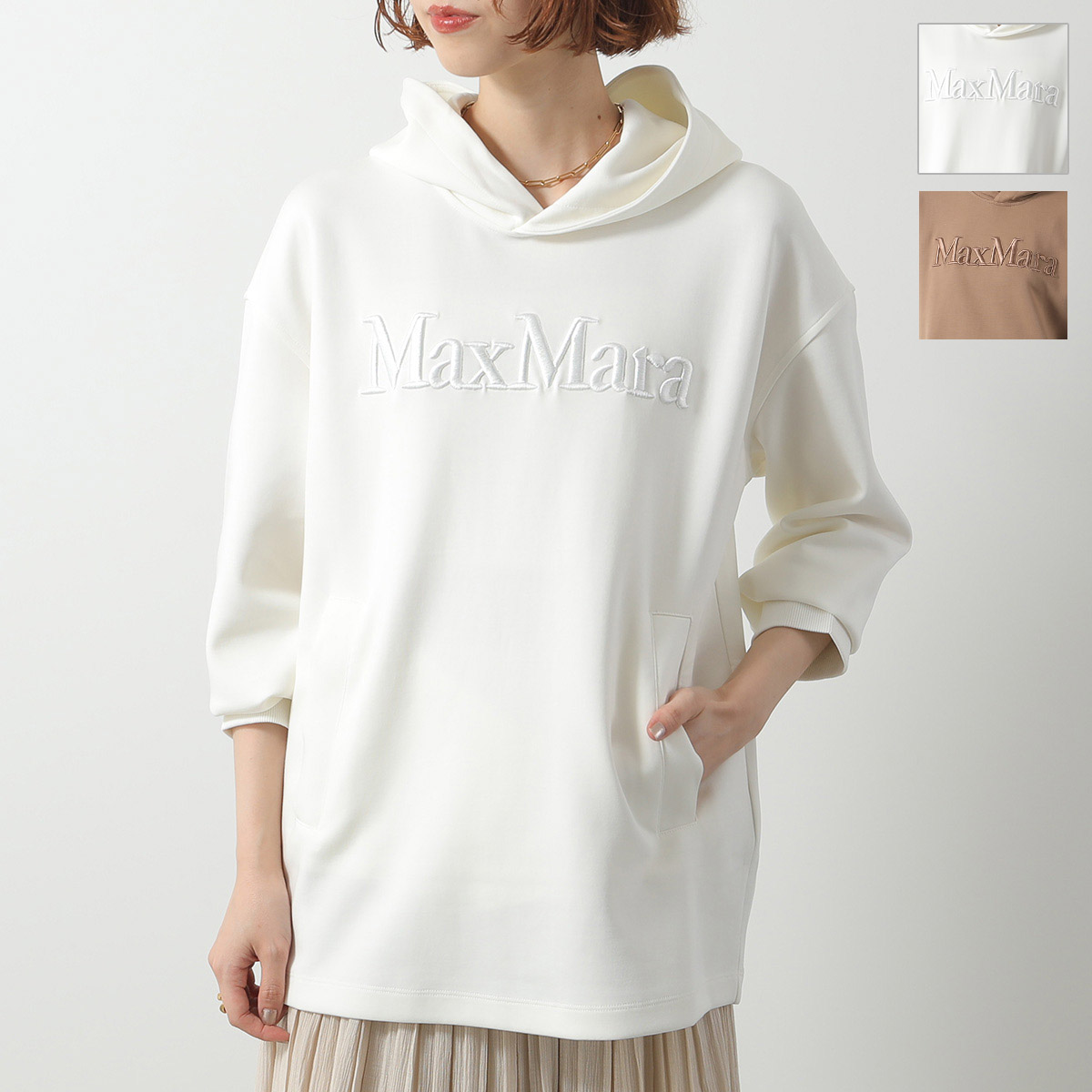 S Max Mara　フーディ バックロゴ コットンパーカー 341121253_1.jpg