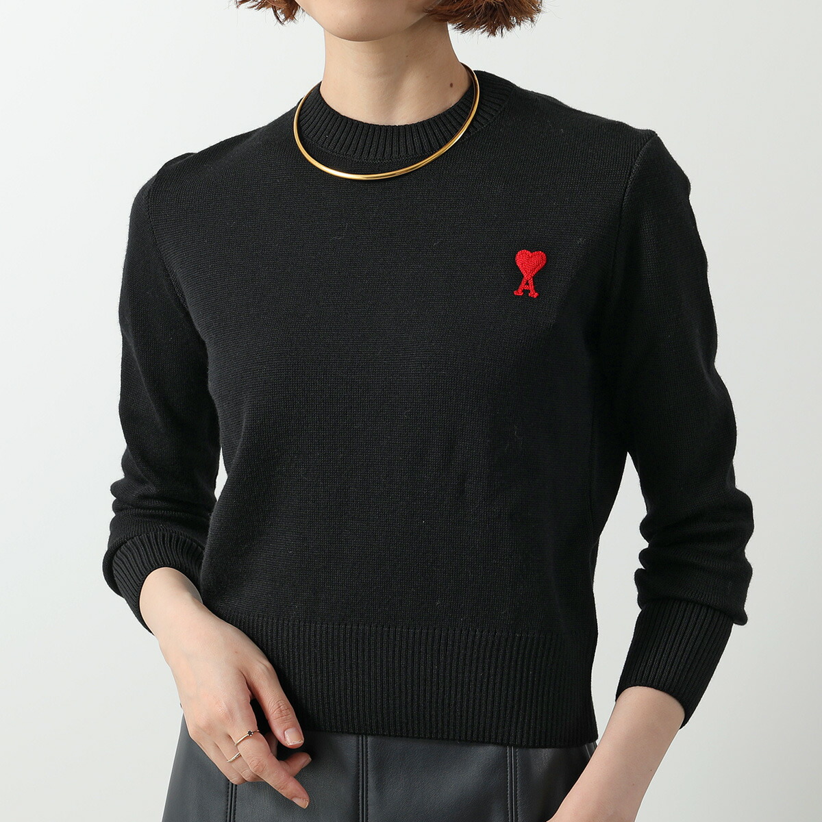 アミパリス AMI PARIS トップス RED ADC ROUND NECK SWEATER BFHKS111　フィットハウス アミパリス AMI PARIS トップス RED ADC ROUND NECK SWEATER
