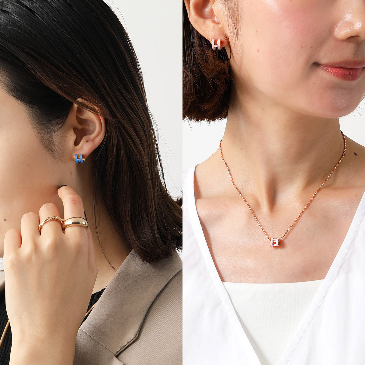 HERMES エルメス ピアス ポップアッシュ ミニ POP H MINI