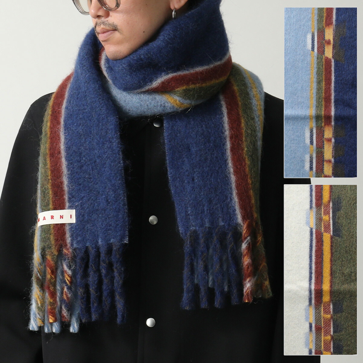 ★ほぼ新品★ マルニ マフラー MARNI マルニ マフラー SCMC0128Y0 UAW041 レディース ロゴ