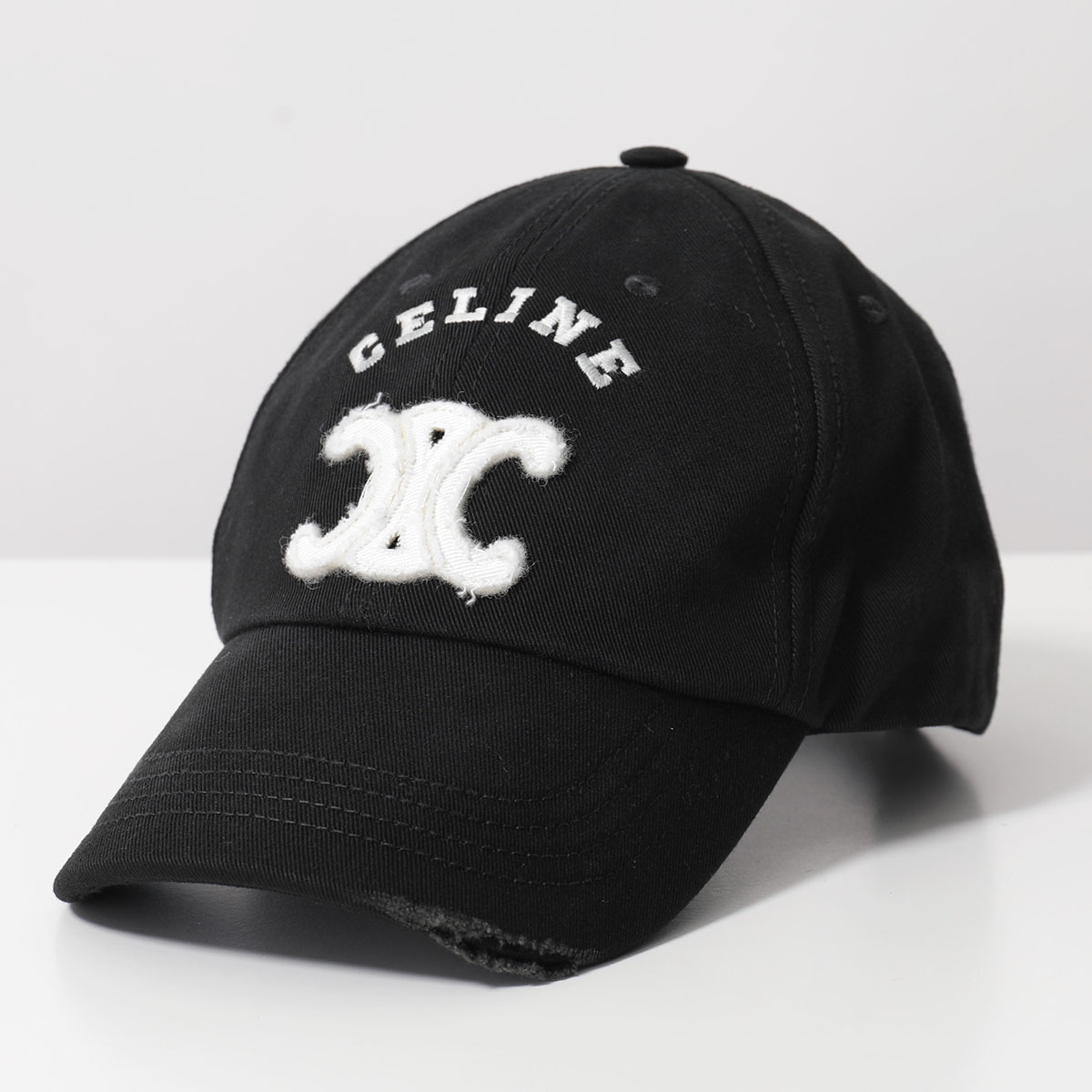 Celine 黒 トリオンフ キャップ CELINE [新品] セリーヌ キャップ トリオンフ ベースボール